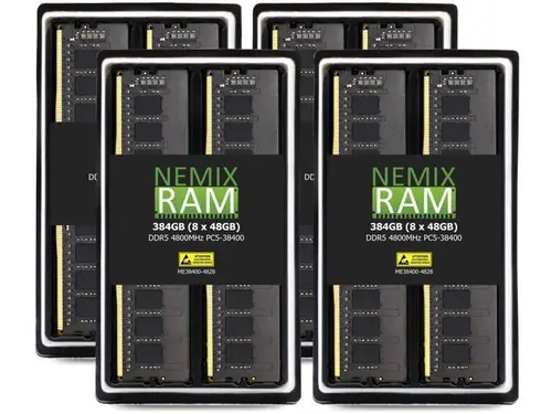 NEMIX RAM 384GB (8X48GB) DDR5 4800MHZ PC5-38400 2Rx8 1.1V 288-PIN ECC Unbuffered UDIMM KIT