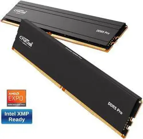 Crucial Crucial Pro 64GB (2 x 32GB) DDR5 5600 (PC5 44800) XMP 3.0 & AMD EXPO Ready Desktop Memory Model CP2K32G56C46U5