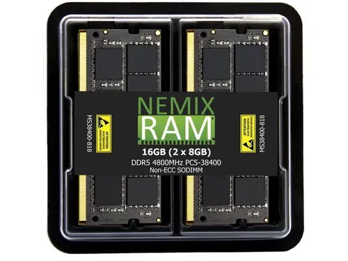NEMIX RAM 16GB (2X8GB) DDR5 4800MHZ PC5-38400 1Rx8 1.1V 262-PIN Non-ECC Unbuffered SODIMM Laptop PC Memory KIT