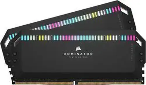 CORSAIR CORSAIR Dominator Platinum RGB 64GB (2 x 32GB) 288-Pin PC RAM DDR5 5200 (PC5 41600) Desktop Memory Model CMT64GX5M2B5200C40