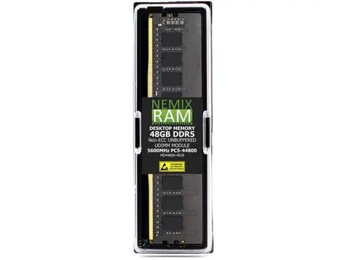 NEMIX RAM 48GB (1X48GB) DDR5 5600MHz PC5-44800 2Rx8 1.1V CL46 288-PIN Non-ECC Unbuffered UDIMM Desktop PC Memory Compatible with ASRock Industrial...
