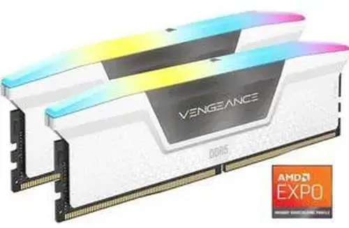 CORSAIR CORSAIR Vengeance RGB 32GB (2 x 16GB) 288-Pin PC RAM DDR5 6400 (PC5 51200) Desktop Memory Model CMK32GX5M2B6400Z36W