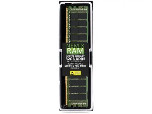 NEMIX RAM 32GB (1X32GB) DDR5 5600MHz PC5-44800 2Rx4 1.1V CL46 288-PIN ECC RDIMM Registered Server Memory Compatible with Lenovo ThinkSystem ST650...