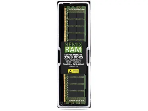 NEMIX RAM 32GB (1 x 32GB) DDR5 5600MHz PC5-44800 2Rx8 1.1V 288-PIN ECC RDIMM Registered Server Memory Kit