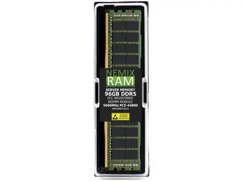NEMIX RAM 96GB (1 x 96GB) DDR5 5600MHz PC5-44800 2Rx4 1.1V 288-PIN ECC RDIMM Registered Server Memory Kit