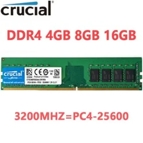 Crucial Crucial DDR4 4GB 8GB 16GB 3200Mhz  PC4-25600 288pins Desktop Memory Dimm Ram
