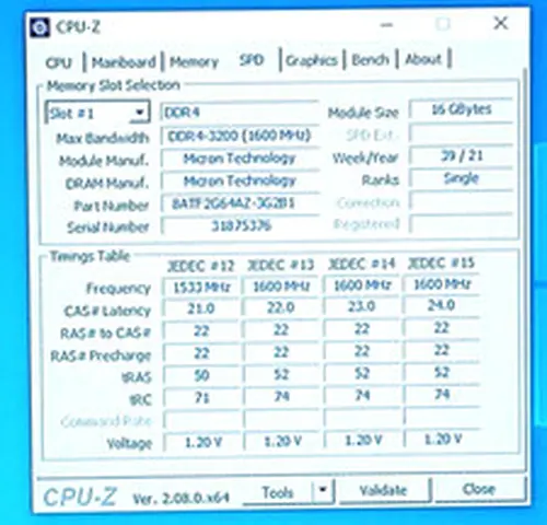 Micron MTA8ATF2G64AZ-3G2B1 - Micron 16GB DDR4 3200 MHz PC4-25600 Desktop Memory RAM