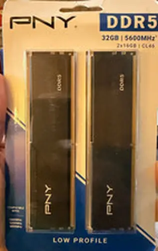 PNY DDR5 DIMM 32GB (2x16GB) 5600MHz Low Profile PC5-44800 Desktop Memory NEW