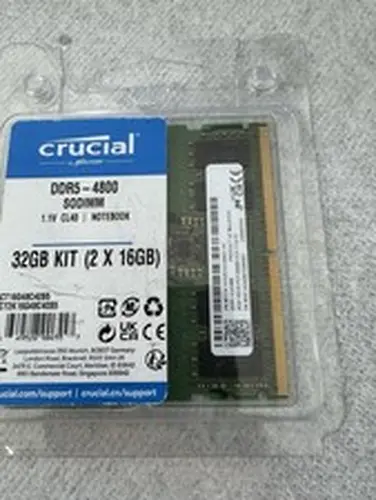 Micron Micron 16GB Kit (2x8GB) DDR5 SODIMM PC5-5600B 5600MHz Laptop RAM Memory