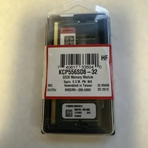 Kingston 32GB DDR5-5600 SODIMM Factory Sealed Laptop Memory RAM (KCP556SD8-32)