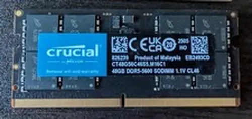 Crucial Crucial 48GB DDR5 RAM 5600MHz Laptop Memory Kit, SODIMM, CT48G56C46S5