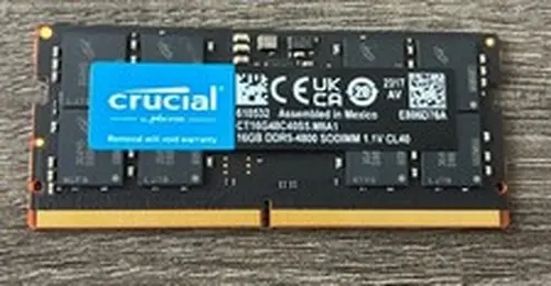 Crucial 16GB 1x16GB DDR5 4800 CL40 SODIMM Laptop RAM Memory CT16G48C40S5
