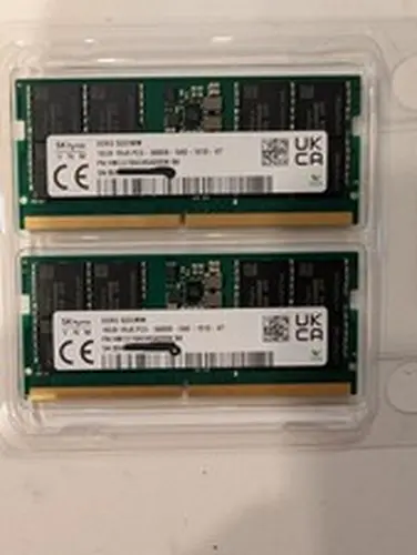 1 SK hynix 16GB DDR5 SODIMM 5600 Mhz 1Rx8 Laptop RAM Memory HMCG78AGBSA095N