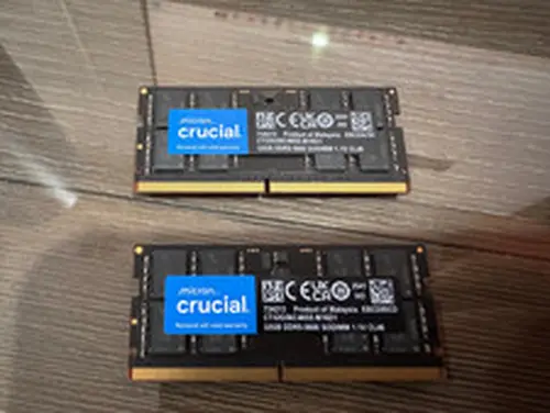 Crucial 64GB RAM (2 × 32 GB) DDR5-5600 SODIMM Laptop Memory Kit (CT2K32G56C46S5)