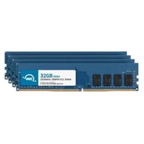 OWC OWC 128GB (4x32GB) DDR4 3200MHz 2Rx8 ECC Unbuffered UDIMM 288pin Memory RAM