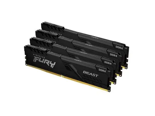 64GB Kingston Technology FURY Beast 3200MHz DDR4 Quad Memory Kit (4 x 16GB)