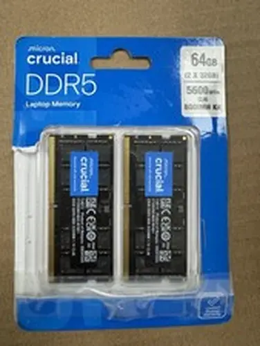 Crucial Crucial 64GB DDR5-5600 SODIMM Laptop Memory RAM 2X32GB