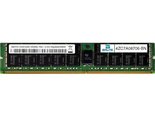 4ZC7A08706 - Lenovo Compatible 8GB PC4-23400 DDR4-2933Mhz 1Rx8 1.2v ECC Registered RDIMM