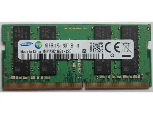 M471A2K43BB1-CRC Samsung 16GB PC4-19200 DDR4-2400MHz non-ECC Unbuffered CL17 260-Pin SoDimm 1.2V Dual Rank Memory Module