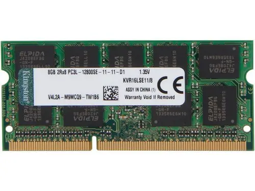 Kingston 8GB ECC Unbuffered DDR3 1600 (PC3 12800) Server Memory Model KVR16LSE11/8