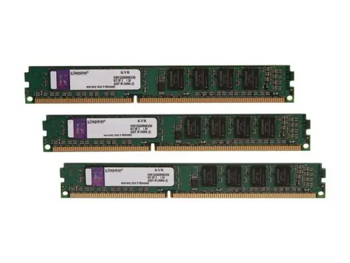 Kingston ValueRAM 3GB (3 x 1GB) DDR3 1333 (PC3 10666) Triple Channel Kit Desktop Memory Model KVR1333D3N9K3/3G