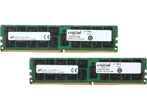 Crucial 32GB (2 x 16GB) ECC Registered DDR4 2133 (PC4 17000) Server Memory Model CT2K16G4RFD4213