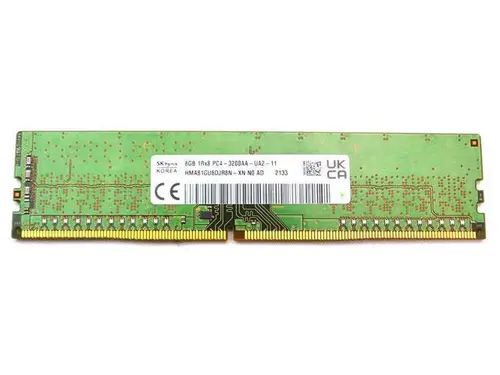 HMA81GU6DJR8N-XN_UA Hynix 8GB 1RX8 DDR4 Dimm PC4-25600 3200MHZ 288-PIN CL22 Memory HMA81GU6DJR8N-XN DDR4 288-PIN Desktop Memory