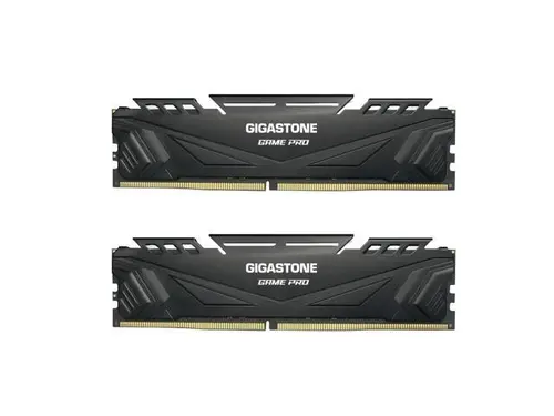 DDR4 RAM Gigastone Black Game PRO Desktop RAM 16GB (2x8GB) DDR4 RAM 16GB DDR4-3200MHz PC4-25600 CL16 1.35V 288 Pin Unbuffered Non ECC UDIMM for PC...