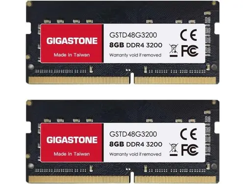 DDR4 RAM GIGASTONE 16GB Kit (2x8GB) DDR4 3200MHz (2933MHz or 2666MHz) PC4-25600 (PC4-23400/21300) CL22 1.2V SODIMM 260 Pin Unbuffered Non ECC High...