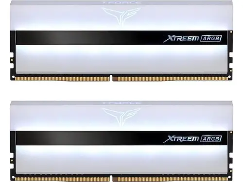 TEAMGROUP T-Force Xtreem ARGB 3600MHz CL18 32GB (2x16GB) PC4-28800 Dual Channel DDR4 DRAM Desktop Gaming Memory Ram (White) - TF13D432G3600HC18JDC01