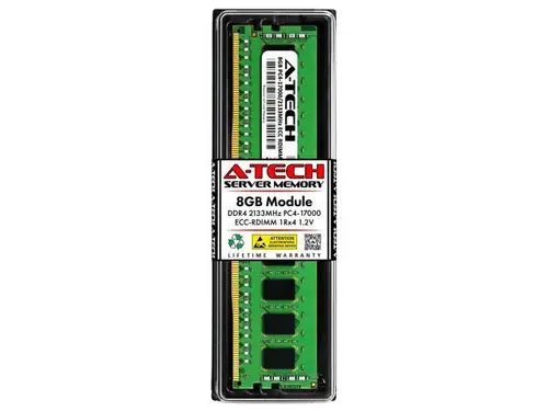 A-Tech 8GB 1Rx4 PC4-17000 DDR4 2133 ECC REG RDIMM Registered DIMM 288-Pin Single Rank x4 Server RAM Memory Module