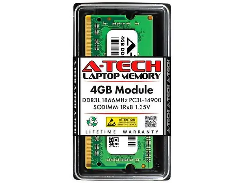 4GB RAM Replacement for Micron MT8KTF51264HZ-1G9E2, MT8KTF51264HZ-1G9P1, MT8KTF51264HZ-1G9P2 DDR3 1866MHz PC3L-14900 SODIMM 1Rx8 Laptop Memory