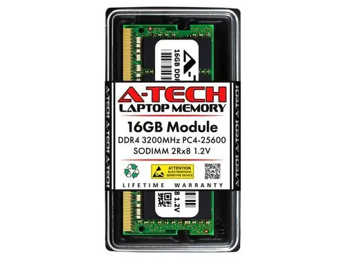 16GB RAM Replacement for Hynix HMA82GS6CJR8N-XN, HMA82GS6DJR8N-XN DDR4 3200MHz PC4-25600 SODIMM 2Rx8 Laptop Memory