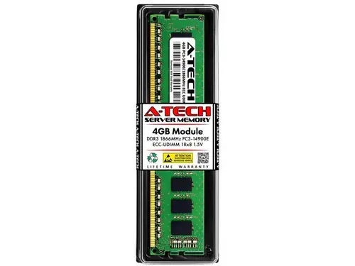 4GB RAM Replacement for Hynix HMT451U7AFR8C-RD, HMT451U7BFR8C-RD, HMT451U7DFR8C-RD DDR3 1866MHz PC3-14900 ECC UDIMM 1Rx8 Server Memory