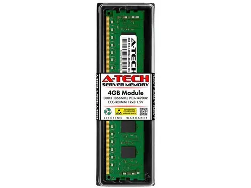 4GB RAM Replacement for Micron MT9JSF51272PZ-1G9, MT9JSF51272PZ-1G9E2 DDR3 1866MHz PC3-14900 ECC RDIMM 1Rx8 Server Memory