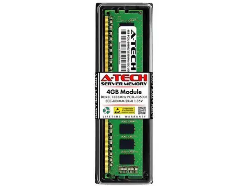 4GB RAM Replacement for Samsung M391B5273CH0-YH9, M391B5273DH0-YH9 DDR3 1333MHz PC3L-10600 ECC UDIMM 2Rx8 Server Memory