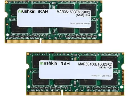 Mushkin Enhanced iRam 16GB (2 x 8GB) 204-Pin DDR3 SO-DIMM DDR3 1600 (PC3 12800) Memory for Apple Model MAR3S160BT8G28X2