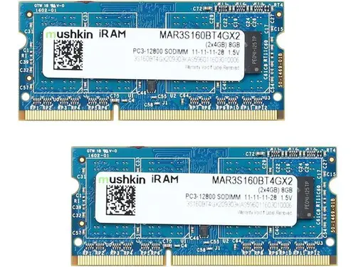 Mushkin Enhanced iRam 8GB (2 x 4GB) 204-Pin DDR3 SO-DIMM DDR3 1600 (PC3 12800) Memory for Apple Model MAR3S160BT4GX2