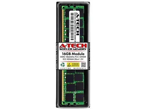 16GB RAM Replacement for Dell 370-AAWL, A7187318, SNP12C23C/16G DDR3 1866MHz PC3-14900 ECC RDIMM 2Rx4 Server Memory