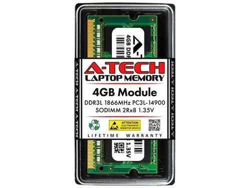 4GB RAM Replacement for Crucial BLS2K4G3N18AES4, BLS4G3N18AES4 DDR3 1866MHz PC3L-14900 SODIMM 2Rx8 Laptop Memory