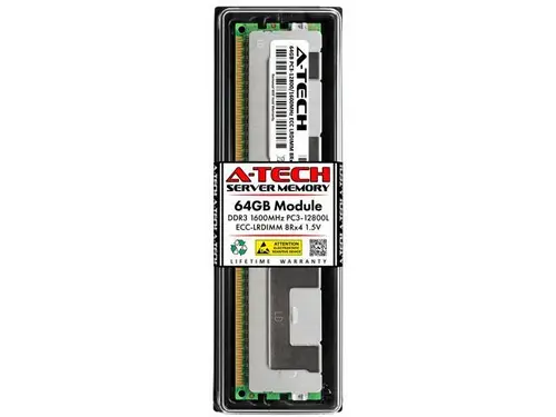 64GB RAM Replacement for Dell SNPG2K02C/64G DDR3 1600MHz PC3-12800 ECC LRDIMM 8Rx4 Server Memory