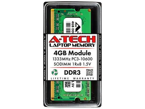 4GB RAM Replacement for Kingston KAC-MEMJS/4G, KAS-N3BS/4G, KCP313SS8/4, KFJ-FPC3BS/4G, KTD-L3BS/4G DDR3 1333MHz PC3-10600 SODIMM 1Rx8 Laptop Memory
