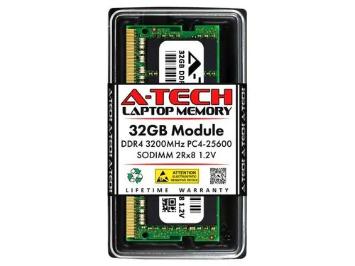 32GB RAM Replacement for IBM-Lenovo 4X71A11993, 4X71D09536 DDR4 3200MHz PC4-25600 SODIMM 2Rx8 Laptop Memory