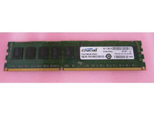 Crucial 4GB 240-Pin DDR3 SDRAM ECC Registered DDR3 1066 (PC3 8500) Server Memory Model CT51272BB1067
