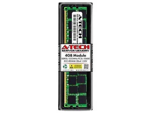 4GB RAM Replacement for IBM-Lenovo 46C0567, 47J0133, 49Y1394, 49Y1412 DDR3 1333MHz PC3L-10600 ECC RDIMM 2Rx4 Server Memory