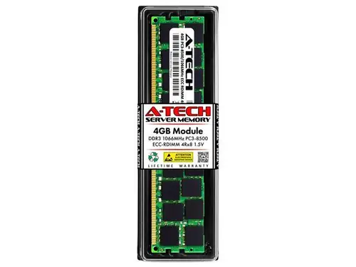 4GB RAM Replacement for IBM-Lenovo 43X5055, 46C7444, 46C7448, 46C7452, 46U2941, 67Y0125 DDR3 1066MHz PC3-8500 ECC RDIMM 4Rx8 Server Memory