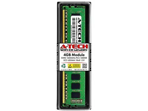 4GB RAM Replacement for Synology RAMEC1600DDR3-4GBX2 DDR3 1600MHz PC3-12800 ECC UDIMM 1Rx8 Server Memory