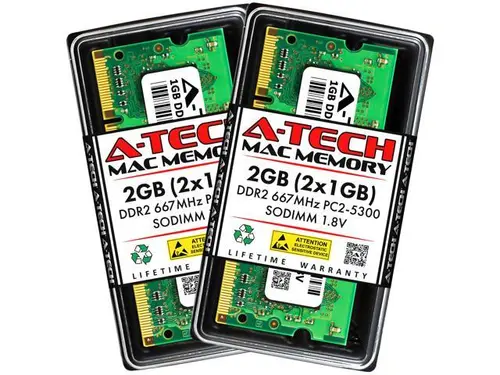 2GB Kit (2x1GB) RAM for Apple MacBook Pro (Late 2006, Mid 2007, Early 2008) MacBook (Early 2006/2008/2009, Late 2006, Mid/Late 2007) iMac (2006,...