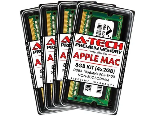 A-Tech 8GB Kit (4x2GB) RAM for Apple iMac (Late 2009) DDR3 1066MHz PC3-8500 SODIMM 204-Pin Memory Upgrade