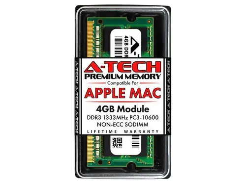 A-Tech 4GB RAM for Apple MacBook Pro (Early/Late 2011), iMac (Mid 2010, Mid/Late 2011), Mac mini (Mid 2011) DDR3 1333MHz PC3-10600 SODIMM 204-Pin...